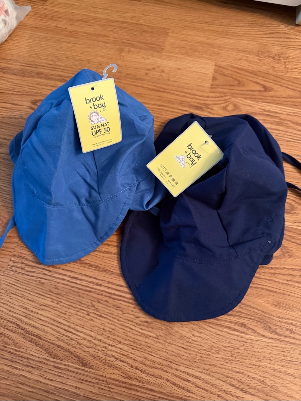 Kids UPF 50 Sun Hat - Light Blue & Navy